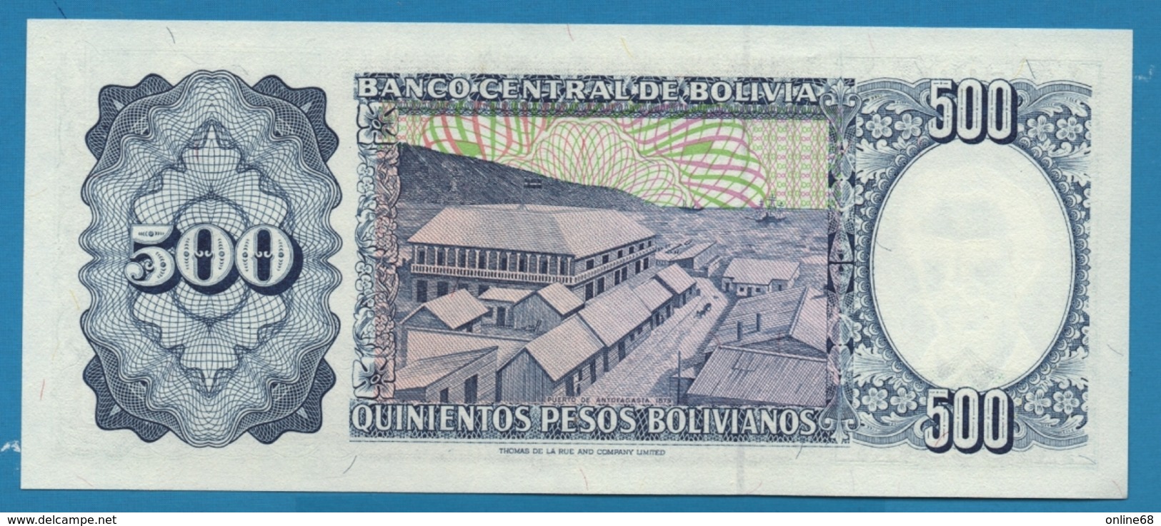 BOLIVIA 500 Pesos Bolivanos	01.06.81	Serial C  # 021755576  P# 166 - Bolivia