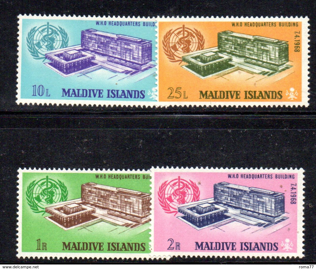 APR2162 - MALDIVE 1968 , Serie  Yvert N. 266/269  ***  MNH  (2380A) . Oms - Maldives (1965-...)