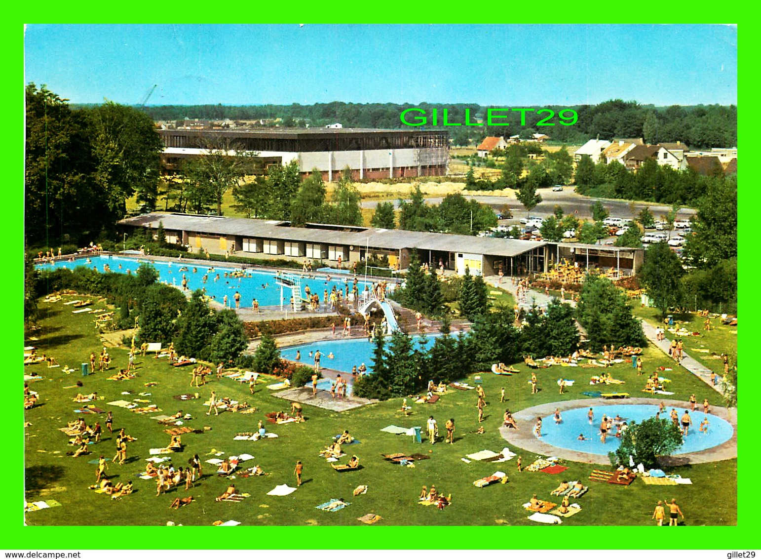 GREFRATH, GERMANY - FREIBAD MIT EISSTADION - TRAVEL - ANIMATED -  KRAPOHL-VERLAG - - Viersen