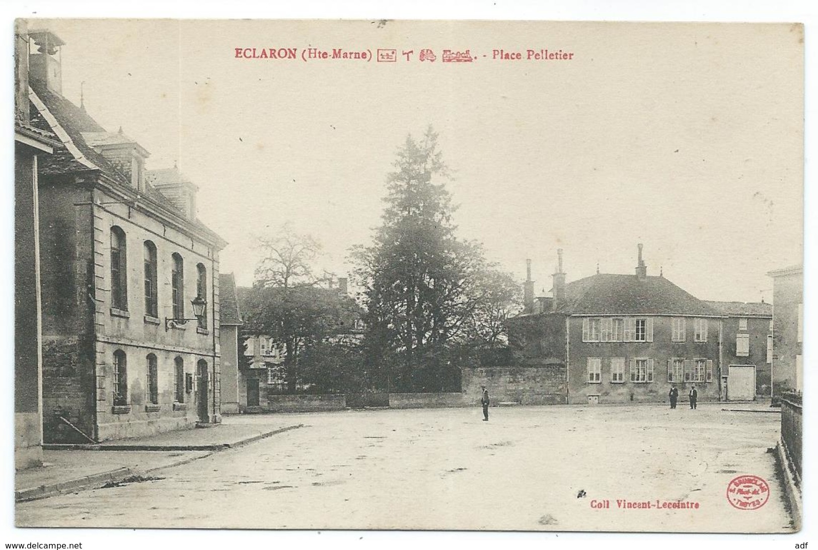 CPA ECLARON, PETITE ANIMATION PLACE PELLETIER, HAUTE MARNE 52 - Eclaron Braucourt Sainte Liviere