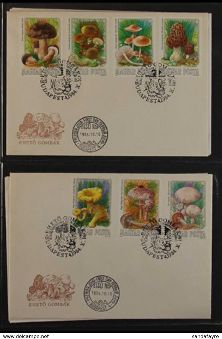 MUSHROOM TOPIC COVERS A Collection Of First Day Covers, Stamps On Picture Side Of Matching Post Cards & Illustrated Post - Sonstige & Ohne Zuordnung