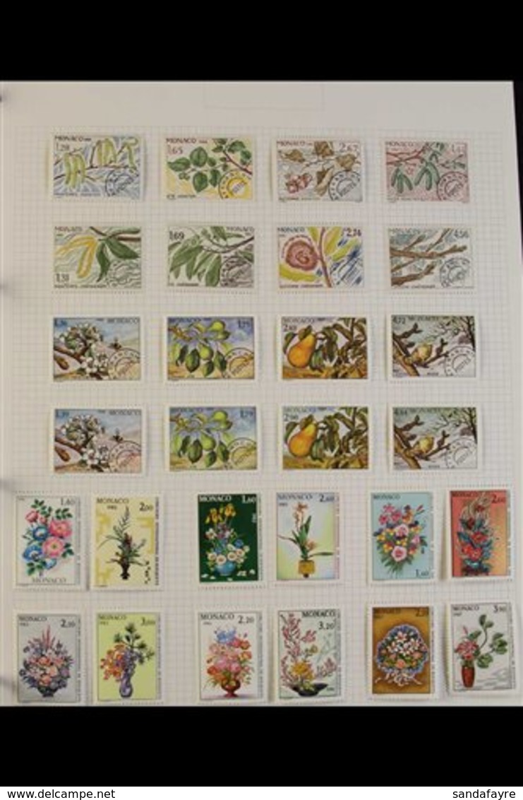 FLOWERS ON STAMPS COLLECTION 1930's To 1980's All Different Fine Mint Collection In Two Albums, Includes Amongst Much El - Unclassified
