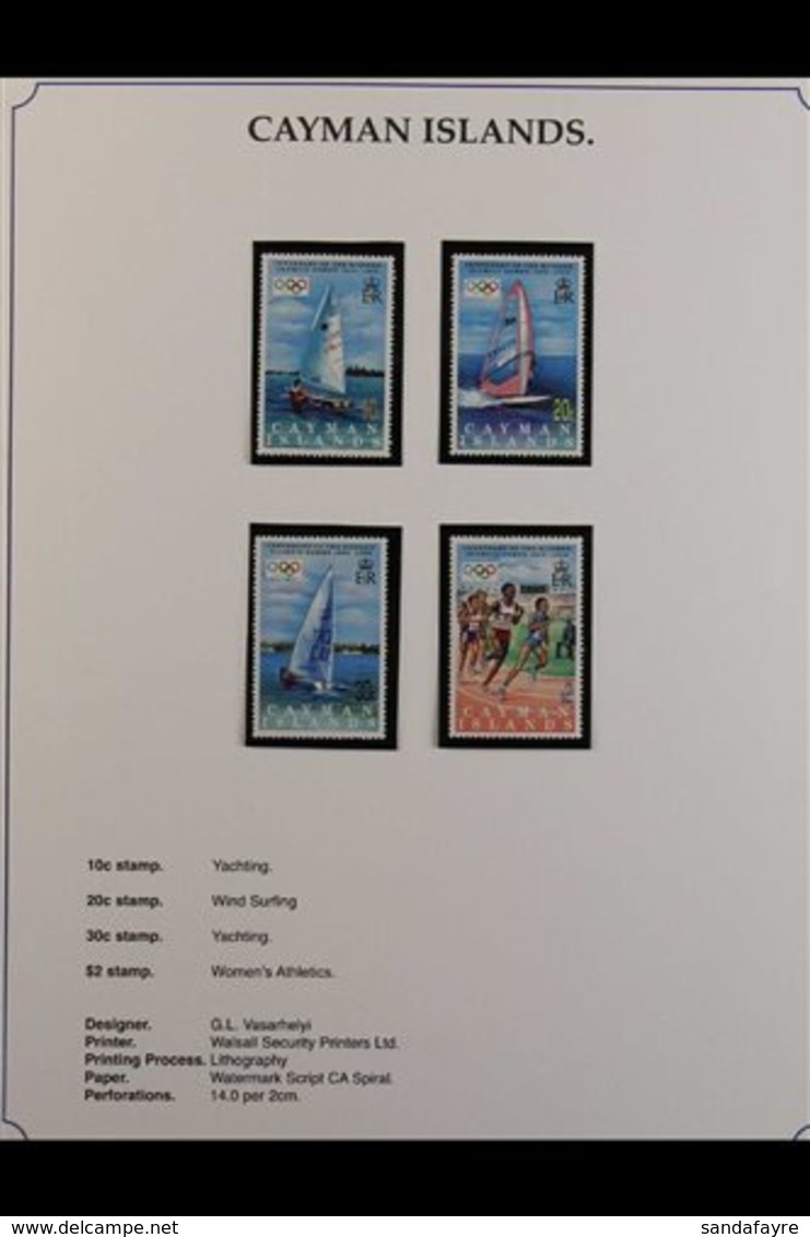 OLYMPICS 1996 Topical Collection Of Never Hinged Mint Stamps, Miniature Sheets, And Covers In A Dedicated Printed Album, - Ohne Zuordnung