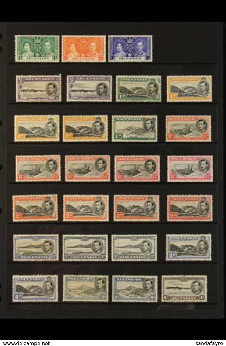 1937-53 ALL DIFFERENT FINE MINT COLLECTION Presented On A Pair Of Stock Pages & Includes A Complete Run From Coronation  - Ascensión