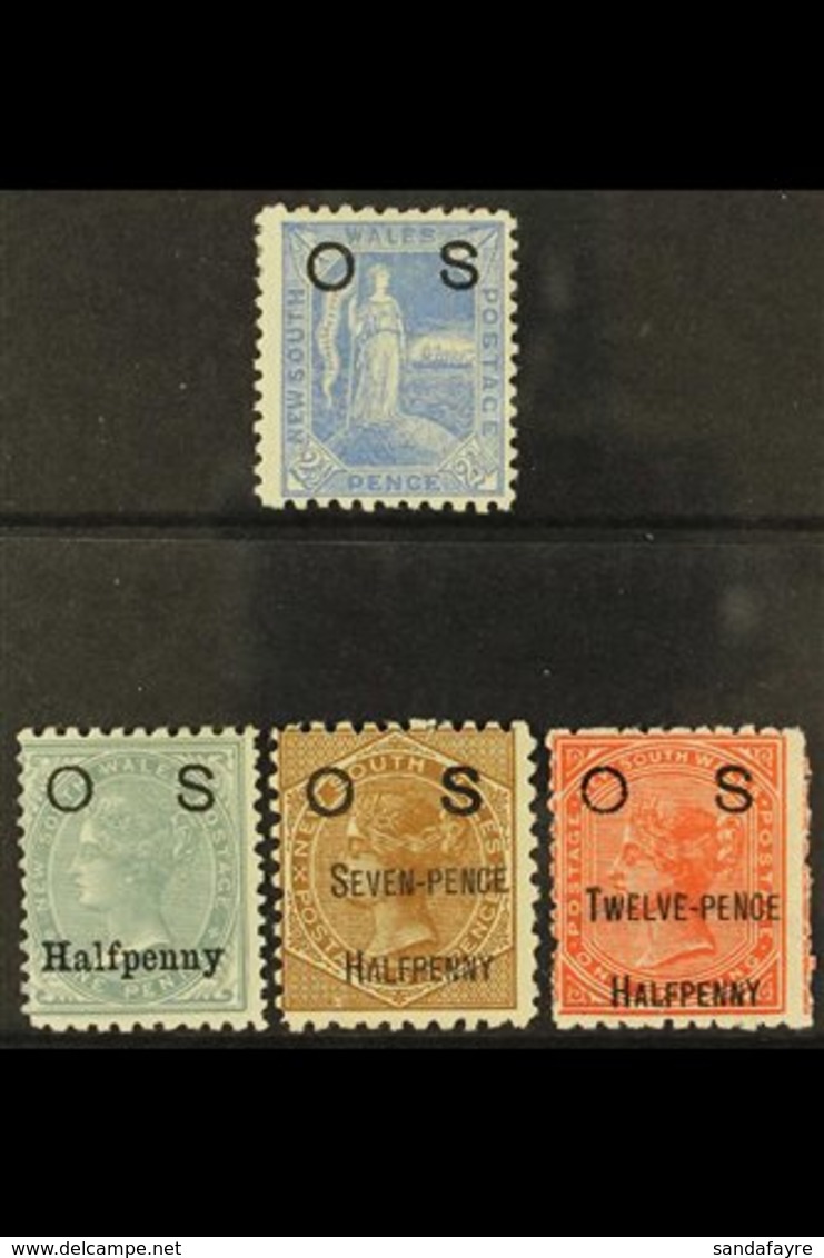 NEW SOUTH WALES OFFICIALS 1891 "O S" Overprints Complete Set, SG O54/57, Fine Mint, Very Fresh. (4 Stamps) For More Imag - Andere & Zonder Classificatie