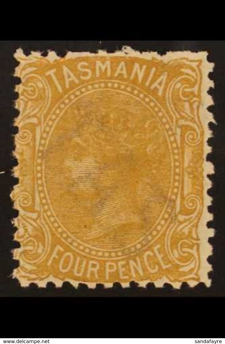 TASMANIA 1871-78 4d Buff Perf 12, SG 153, Very Fine Never Hinged Mint. Superb. For More Images, Please Visit Http://www. - Other & Unclassified