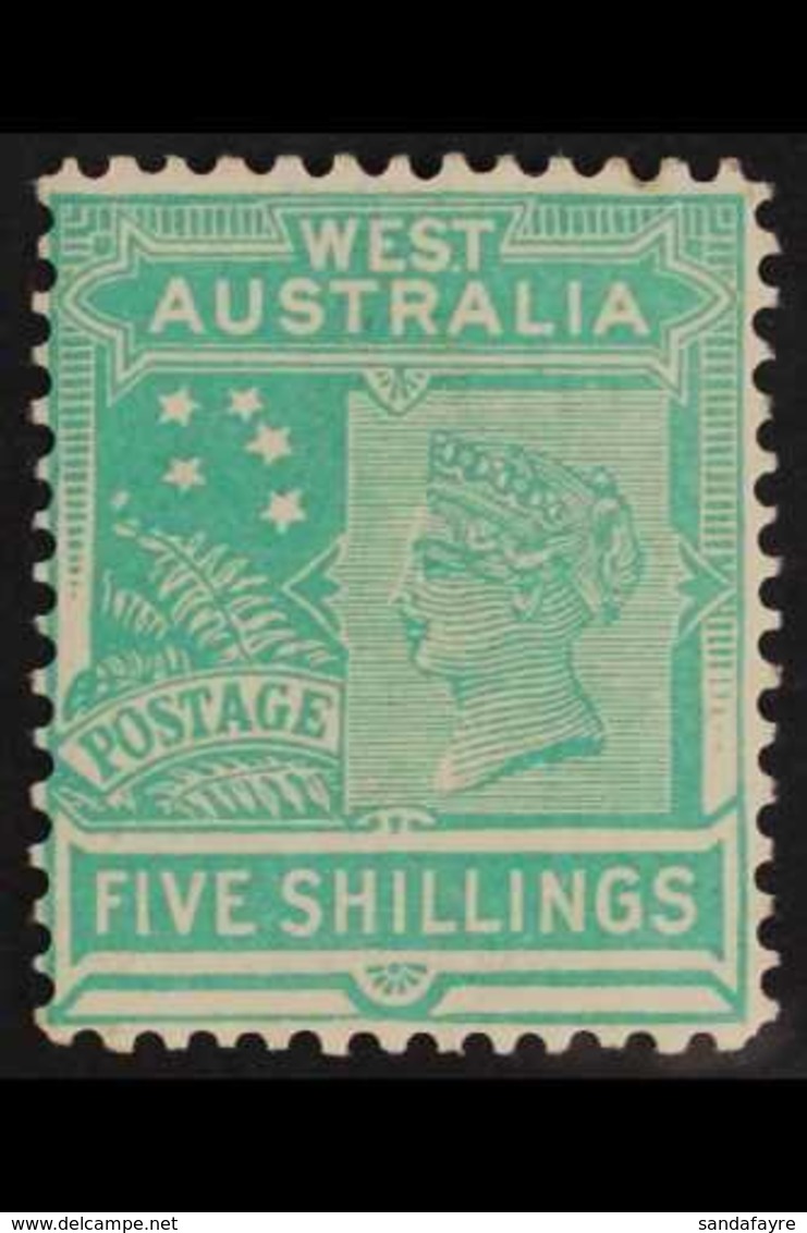 WESTERN AUSTRALIA 1902-11 5s Emerald-green, SG 126, Very Fine Mint. For More Images, Please Visit Http://www.sandafayre. - Other & Unclassified