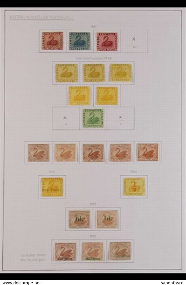 WESTERN AUSTRALIA MINT SWANS COLLECTION 1861 TO 1912 MINT COLLECTION. A Fresh And Attractive Collection Includes (amongs - Autres & Non Classés