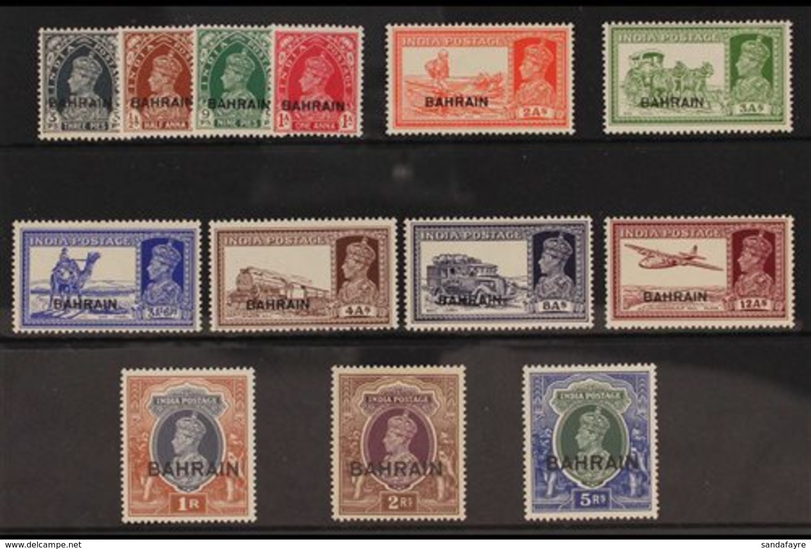 1938 Geo VI Set Complete To 5r, SG 20/34, Very Fine Never Hinged Mint. (13 Stamps) For More Images, Please Visit Http:// - Bahreïn (...-1965)