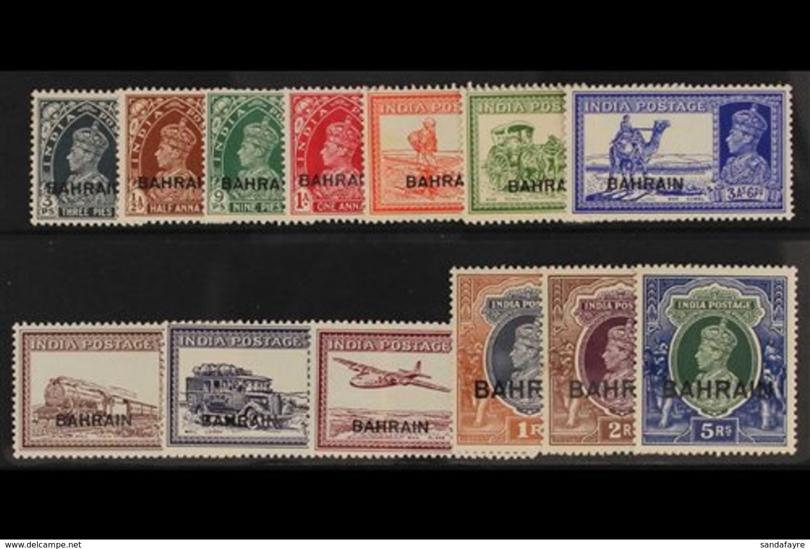 1938 Geo VI Set To 5r Complete, SG 20/34, Very Fine Mint. (13 Stamps) For More Images, Please Visit Http://www.sandafayr - Bahreïn (...-1965)