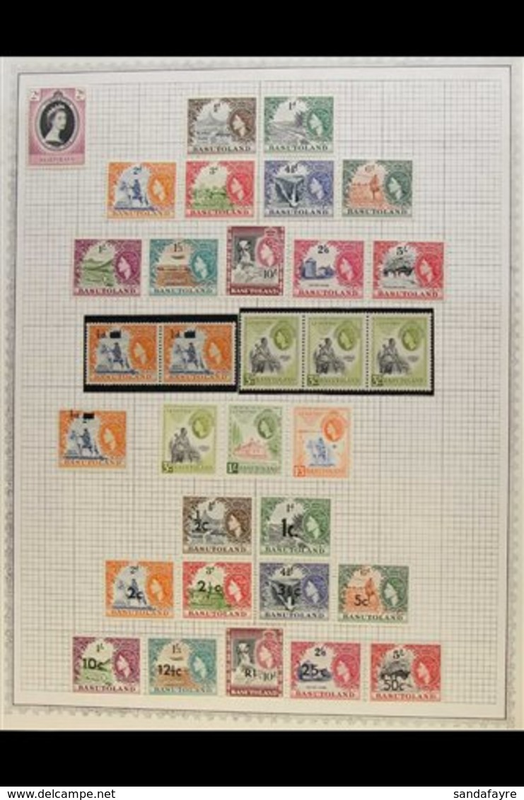 1953-66 COMPREHENSIVE MINT COLLECTION. A Mint & Never Hinged Mint Collection Presented On A Pair Of Album Pages With Mos - Altri & Non Classificati