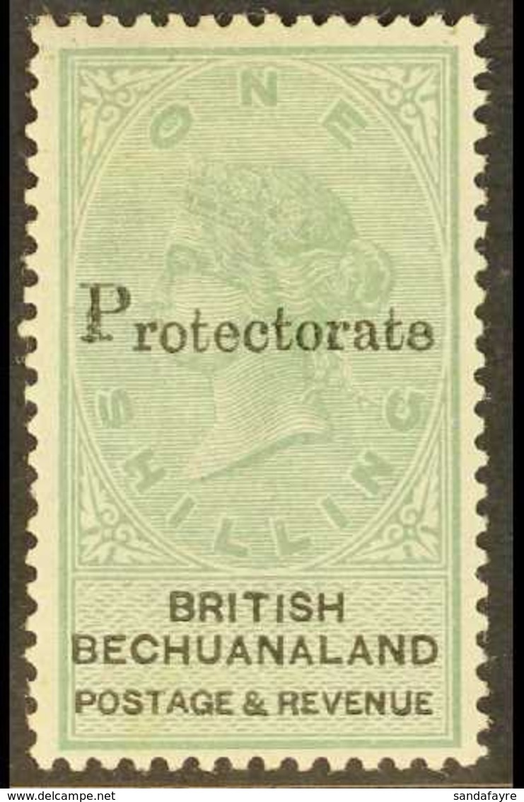 1888 1s Green & Black "Protectorate" Opt'd, SG 46, Very Fine Mint For More Images, Please Visit Http://www.sandafayre.co - Sonstige & Ohne Zuordnung