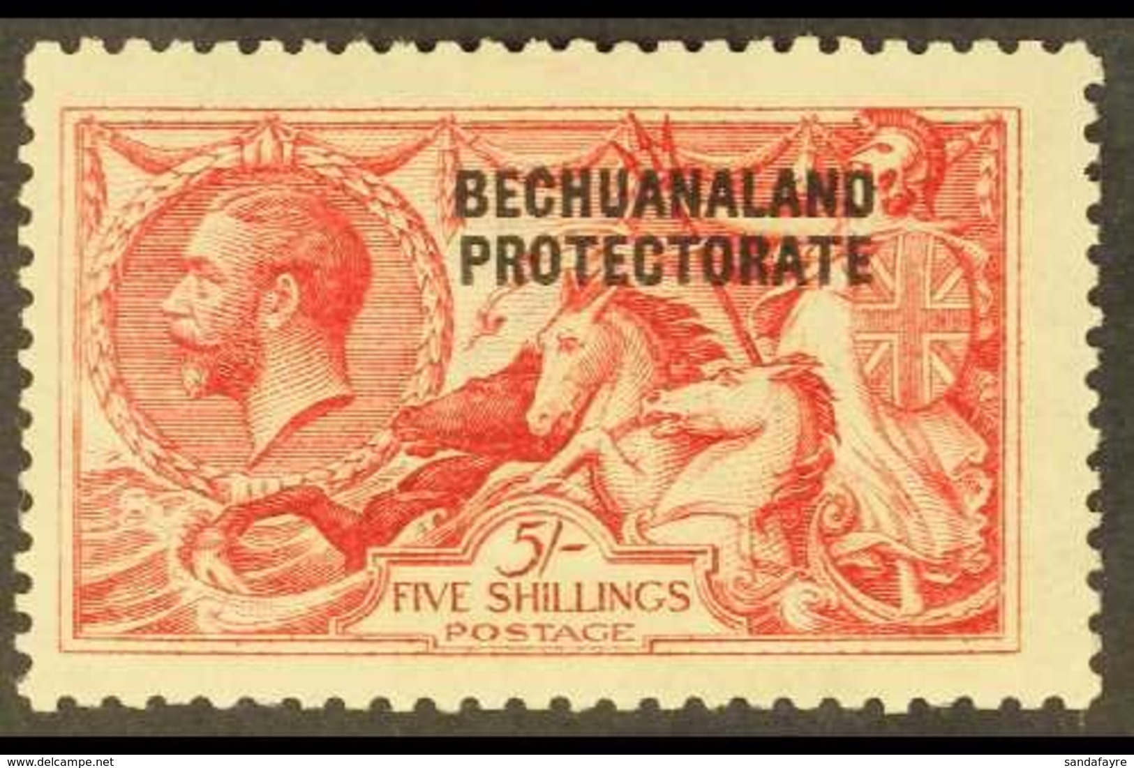 1913-24 5s Bright Carmine (DLR Printing), SG 87, Mint With Toned Gum For More Images, Please Visit Http://www.sandafayre - Other & Unclassified