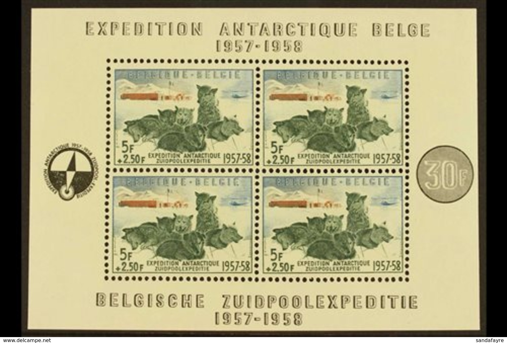 1957-58 Antarctic Exploration Miniature Sheet, Cob Block 31, SG MS1620, Never Hinged Mint (1 M/s) For More Images, Pleas - Other & Unclassified