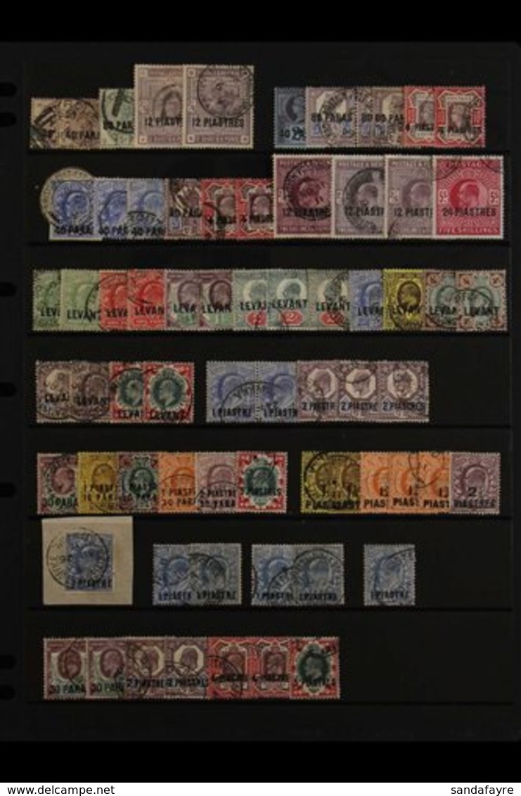 1885 - 1913 FINE USED COLLECTION Interesting Collection With Many Complete Sets And Shades With 1885 Surch Set Incl Extr - Levante Británica