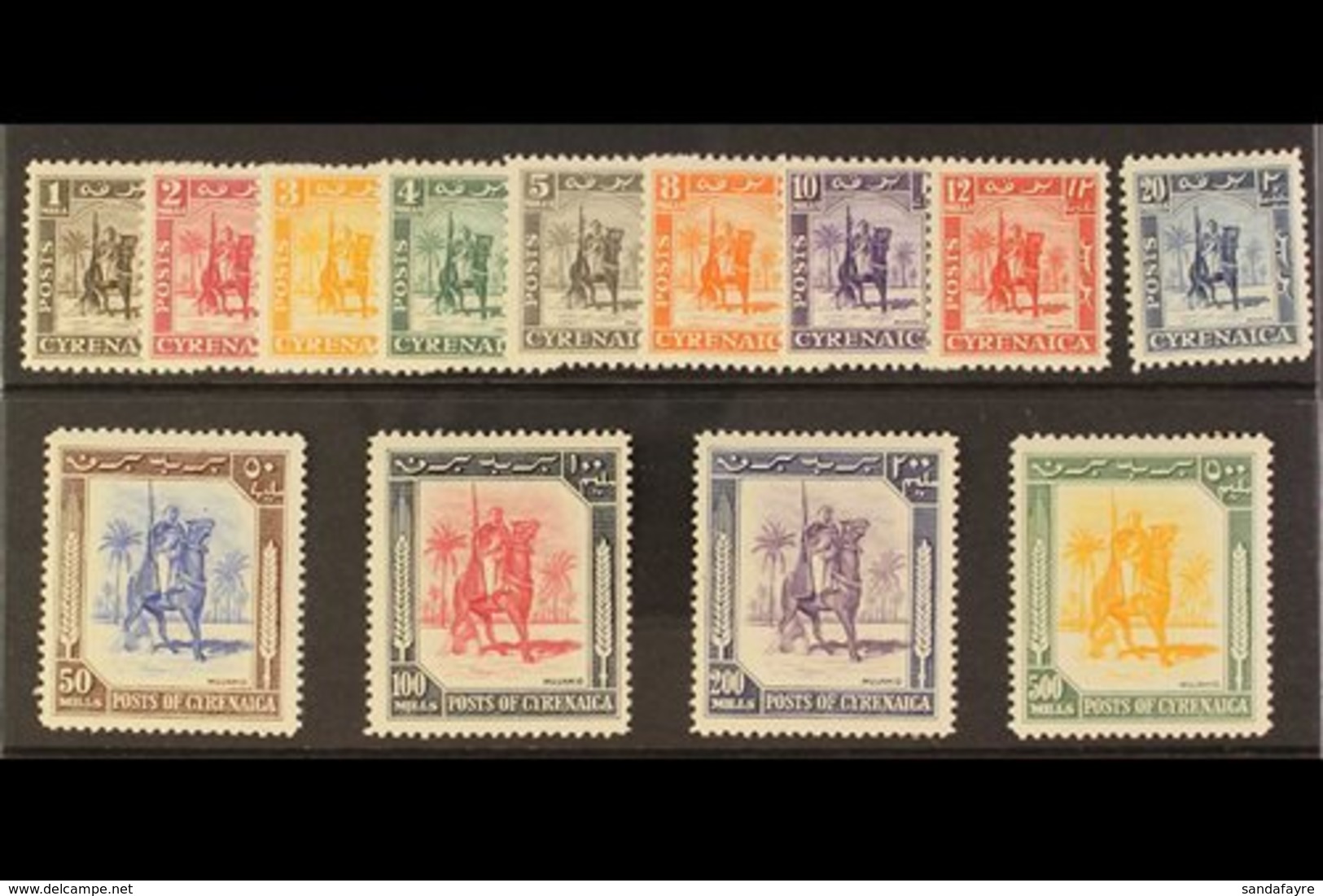 CYRENAICA 1950 Definitives Complete Set, SG 136/48, Very Fine Never Hinged Mint. (13 Stamps) For More Images, Please Vis - Italian Eastern Africa