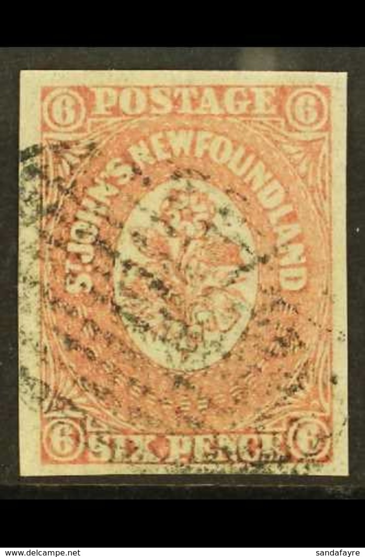 1862 6d Rose Lake, SG 20, Very Fine Used With Good Margins All Round. For More Images, Please Visit Http://www.sandafayr - Otros & Sin Clasificación