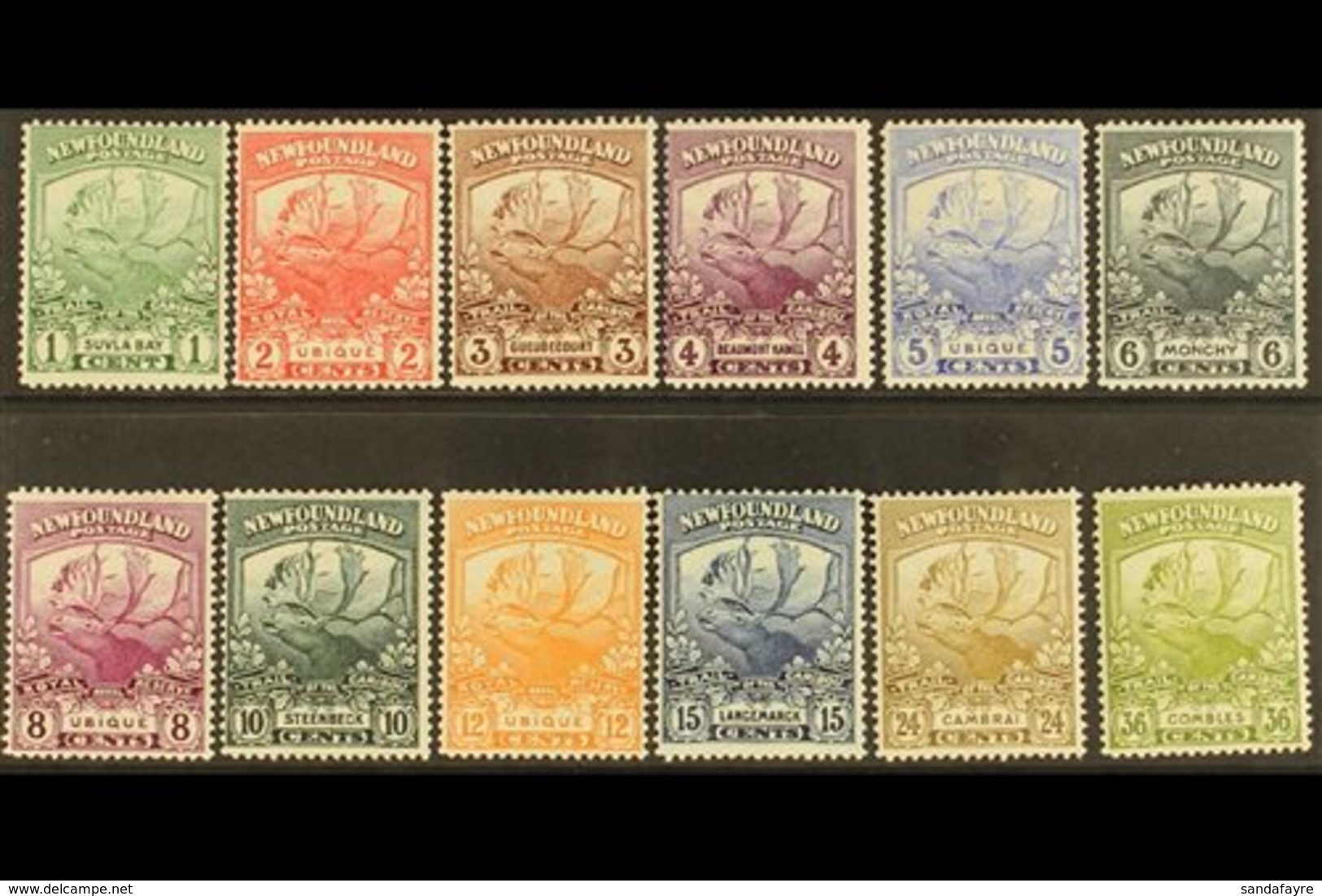 1919 Newfoundland Contingent Set Complete, SG 130/141, Very Fine Mint. (12 Stamps) For More Images, Please Visit Http:// - Sonstige & Ohne Zuordnung