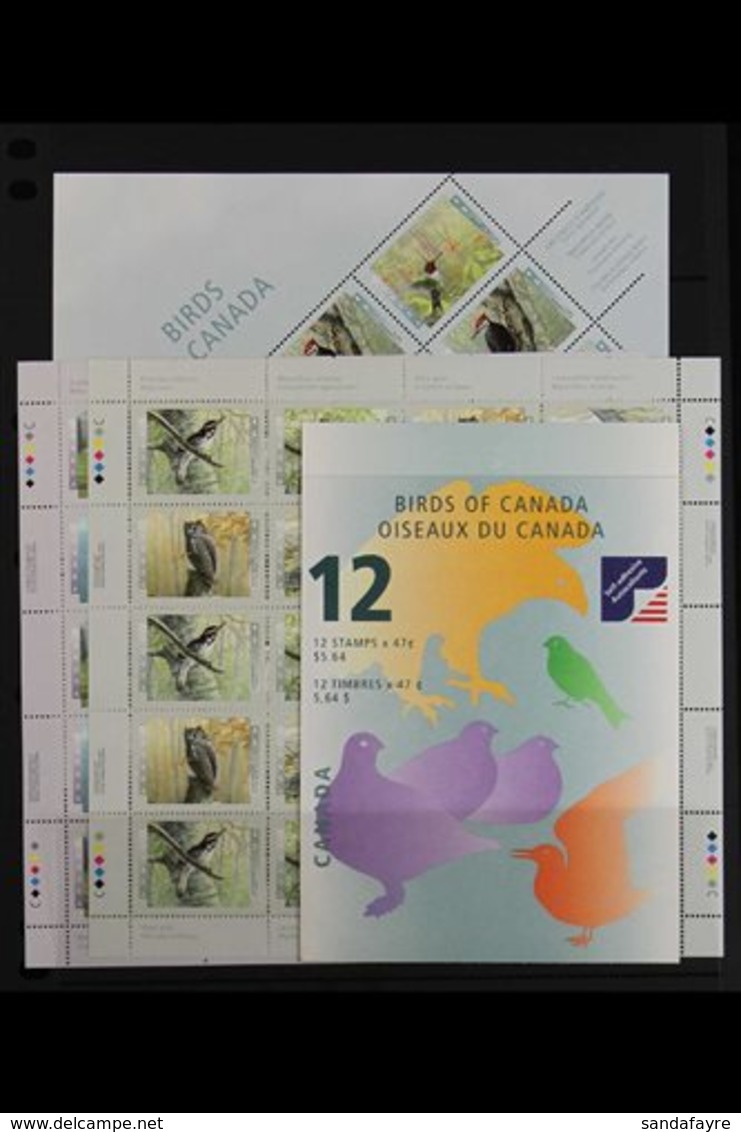 1996-2001 Birds Sets In Se-tenant Sheetlets, Plus 2001 Booklet, SG 1673/6, 1717/20, 1779/82, 1865/8, 1974/81, 2058/65, & - Autres & Non Classés