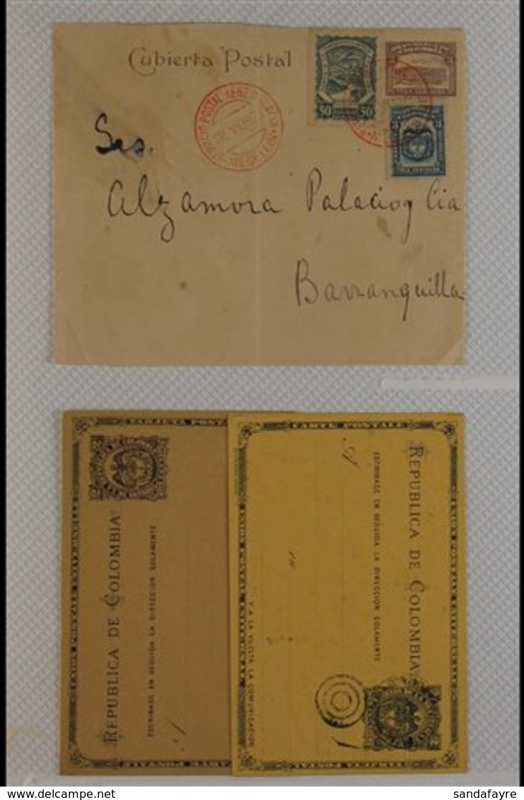 1888-1945 ATTRACTIVE POSTAL HISTORY COLLECTION. An Interesting Collection Of Commercial Covers In A Cover Album, Include - Colombie