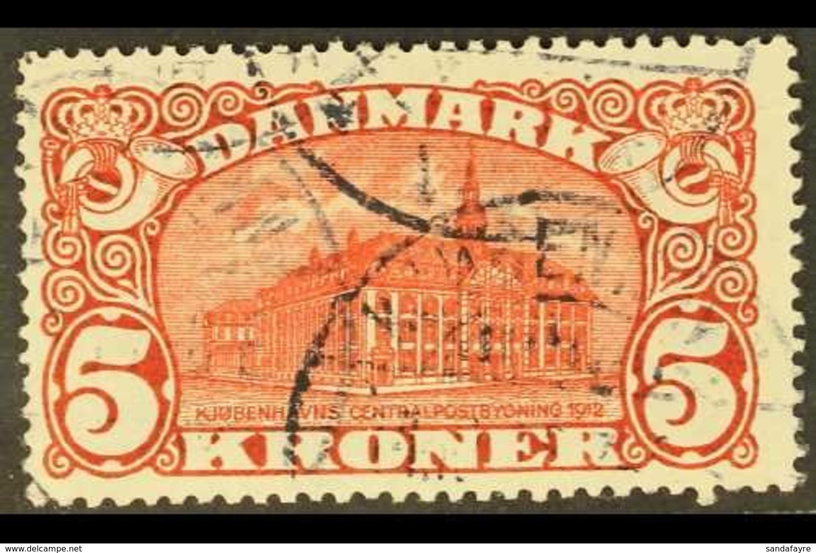 1915 5kr Deep Carmine-red Post Office, Perf 14 X 14½, Watermark Crosses, SG 185, Very Fine Used. For More Images, Please - Otros & Sin Clasificación