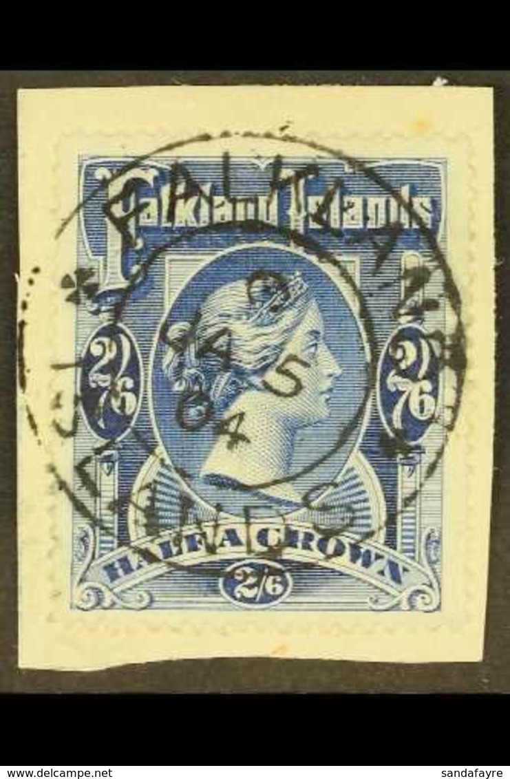 1898 2s6d Deep Blue, SG 41, Very Fine Used On Small Piece, Tied By Full "JA 5 / 04" Cds. For More Images, Please Visit H - Islas Malvinas