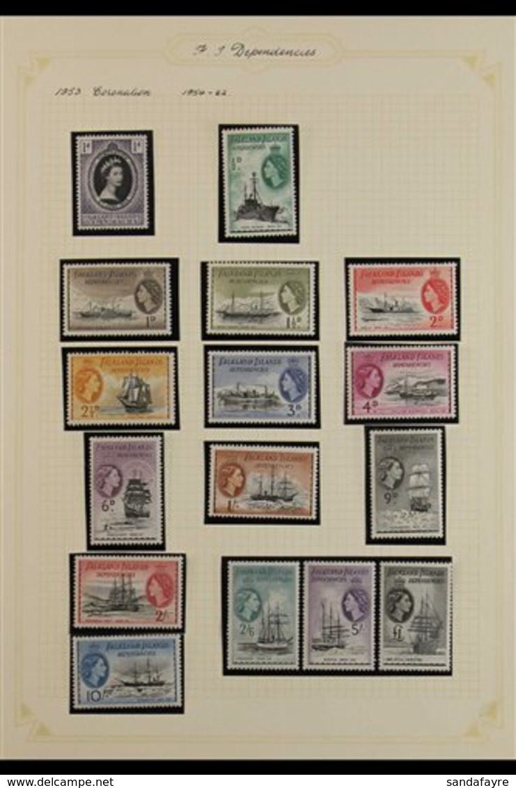 1953-1985 SUPERB NEVER HINGE MINT COLLECTION In Hingeless Mounts On Leaves, All Different, Almost COMPLETE For The Perio - Falklandeilanden