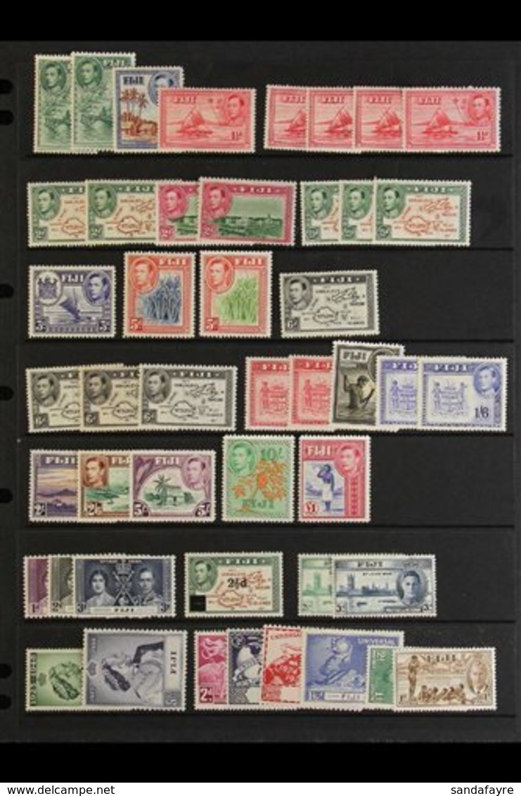 1937- 55 FINE MINT KGVI COLLECTION Incl. 1938-55 Set With All Die And Most Perf Changes, All Commemorative Sets Etc. (46 - Fiji (...-1970)