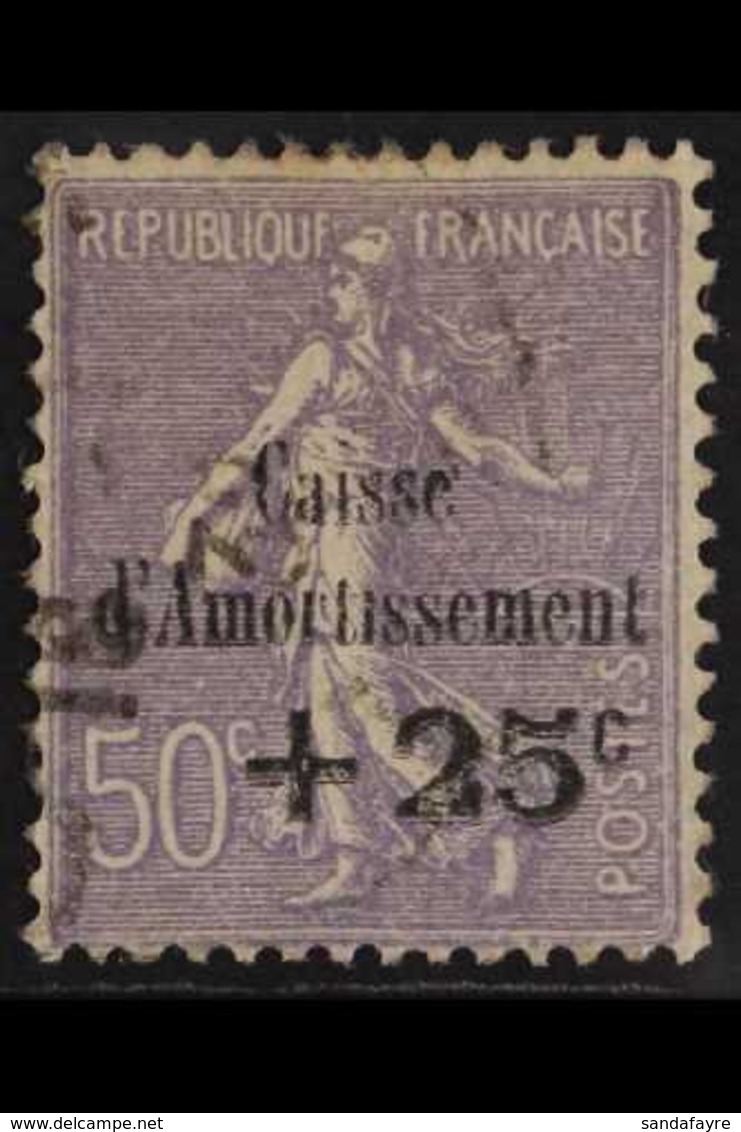 1931 VARIETY 50c+25c Pale Violet Sinking Fund Overprint WITHOUT DOT OVER "I" Variety, Yvert 276a, Lightly Used & Seldom  - Otros & Sin Clasificación