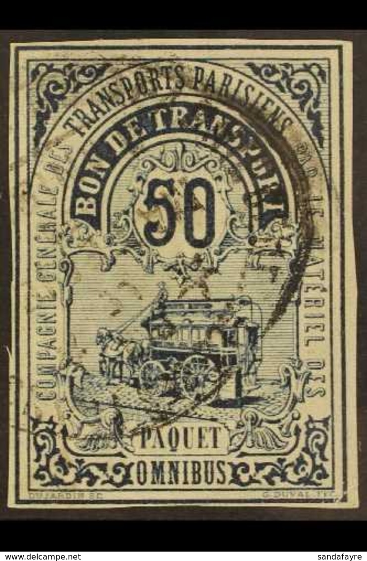 COLIS POSTAUX POUR PARIS 1878 50c Blue Local Parcel Post For Paris, Maury 2, Fine Used, Four Margins, Fresh & Very, Scar - Other & Unclassified