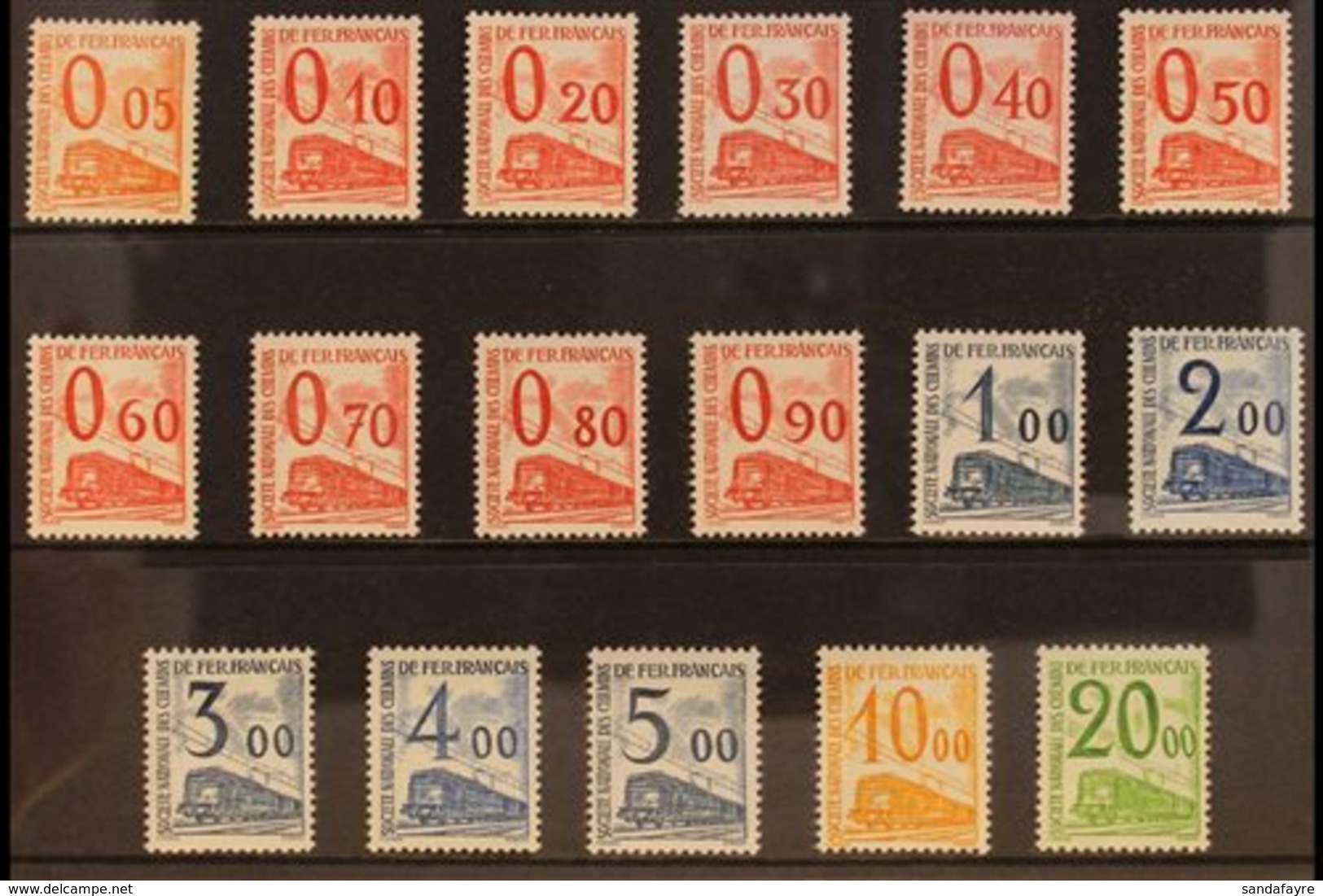 PARCEL POST (PETITS COLIS) 1960 Complete Set From 5c To 20fr, Yvert 31/47, Never Hinged Mint, Scarce As Mint. (17 Stamps - Altri & Non Classificati