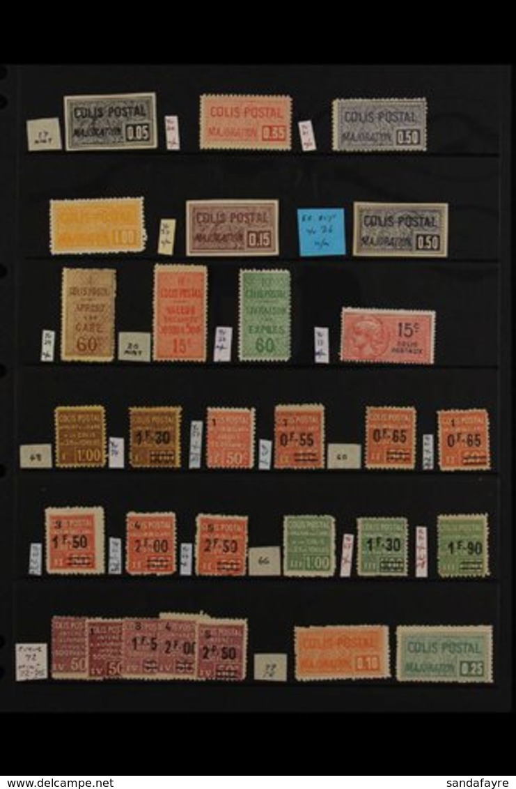 RAILWAY PARCEL POST STAMPS (COLIS POSTEAUX) 1918-45 All Different Mint Collection, With Many That Are Never Hinged, And  - Altri & Non Classificati