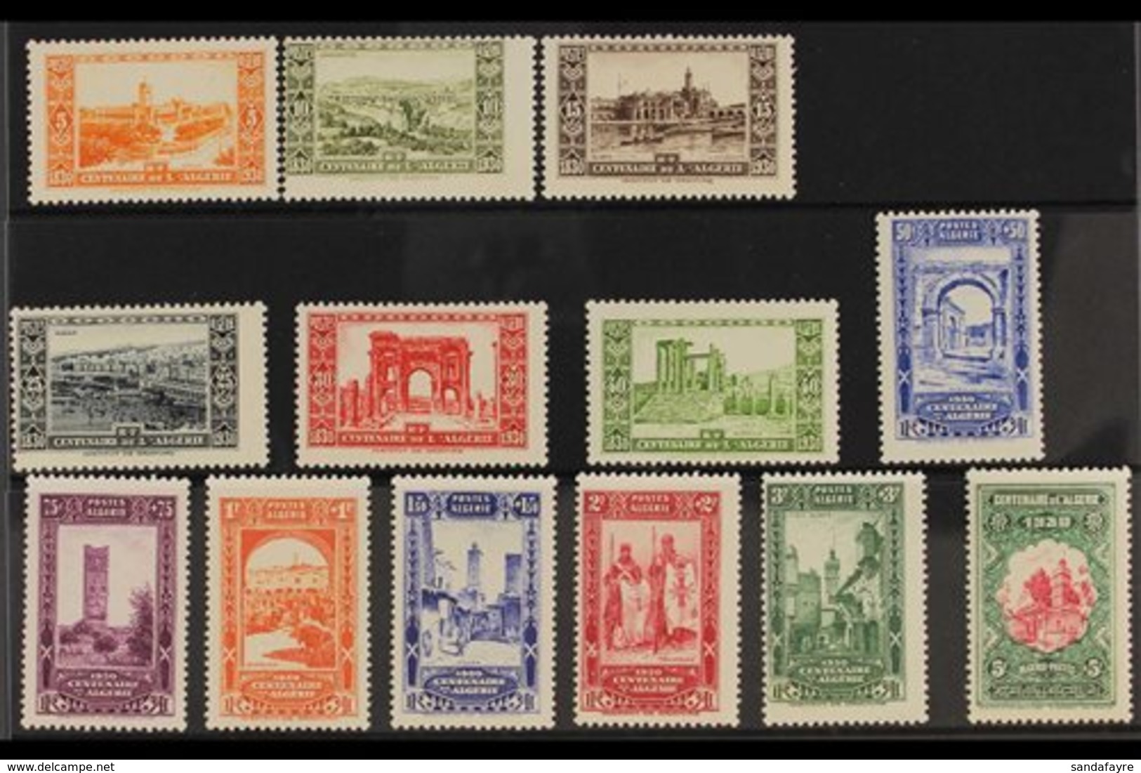 ALGERIA 1930 Centenary Set, Yv 87/99, Very Fine Mint (13 Stamps) For More Images, Please Visit Http://www.sandafayre.com - Otros & Sin Clasificación