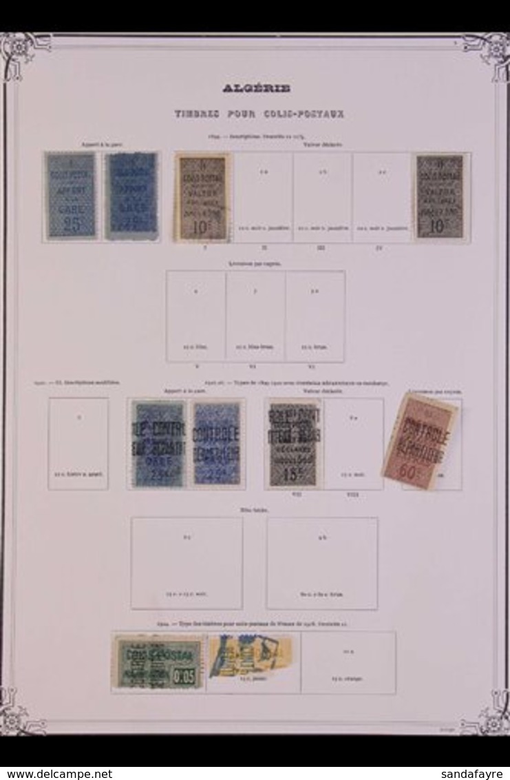 ALGERIA Colis Postaux 1899-1939  Mint And Used Collection On Yvert Printed Pages, Incl. 1899 25c Both Shades Mint, And A - Other & Unclassified