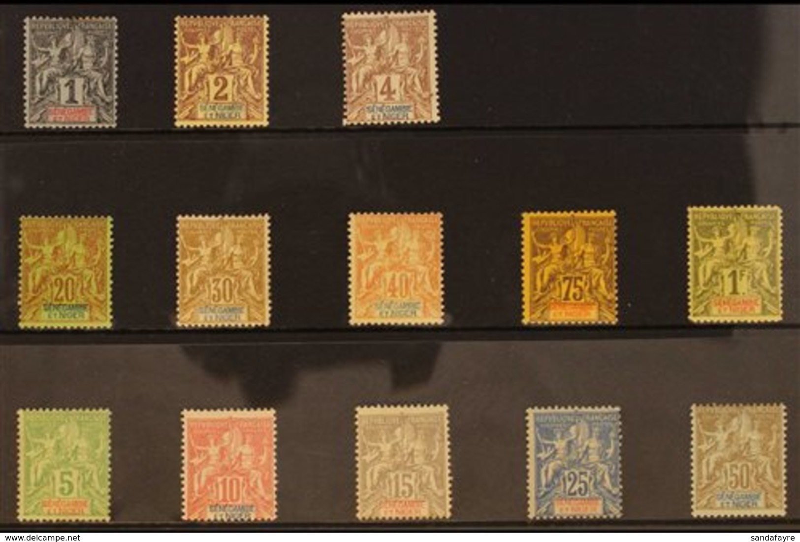 SENEGAL 1892-1901 MINT Peace & Commerce Range, Inc 1892-93 Range With Most Values To 1f, 1900-01 Set. Mostly Fine Mint.  - Autres & Non Classés