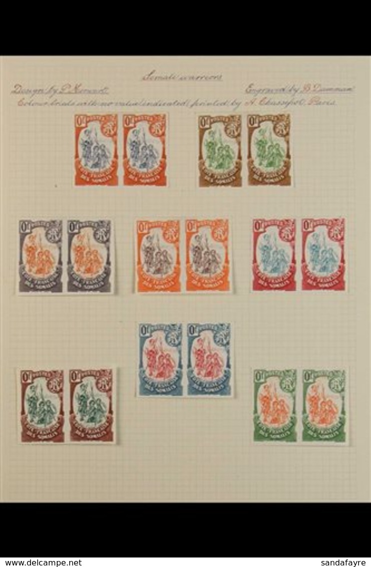 SOMALI COAST 1902-1903 IMPERF PROOFS. An Interesting Collection Of Various Imperf Proofs Presented On Leaves, Includes I - Altri & Non Classificati
