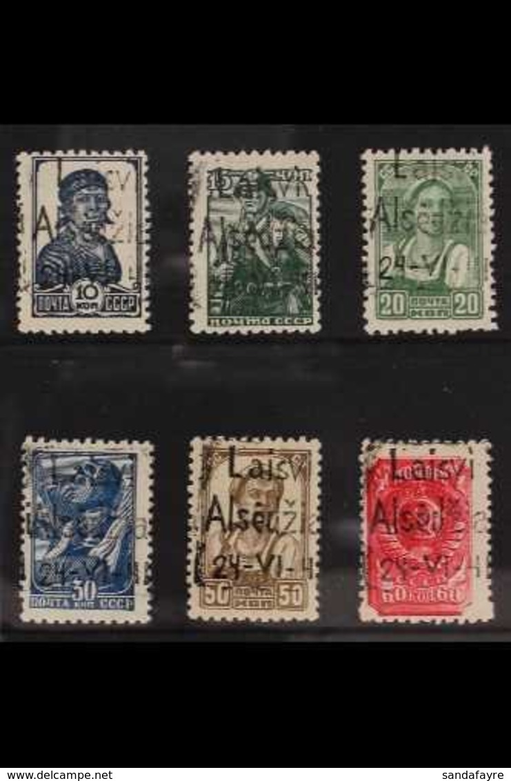 ALSEDZIAI (ALSEDSCHEN) 1941 First Issue 5k To 60k Values Complete, Michel 2/8, Never Hinged Mint With Krischke Certifica - Other & Unclassified
