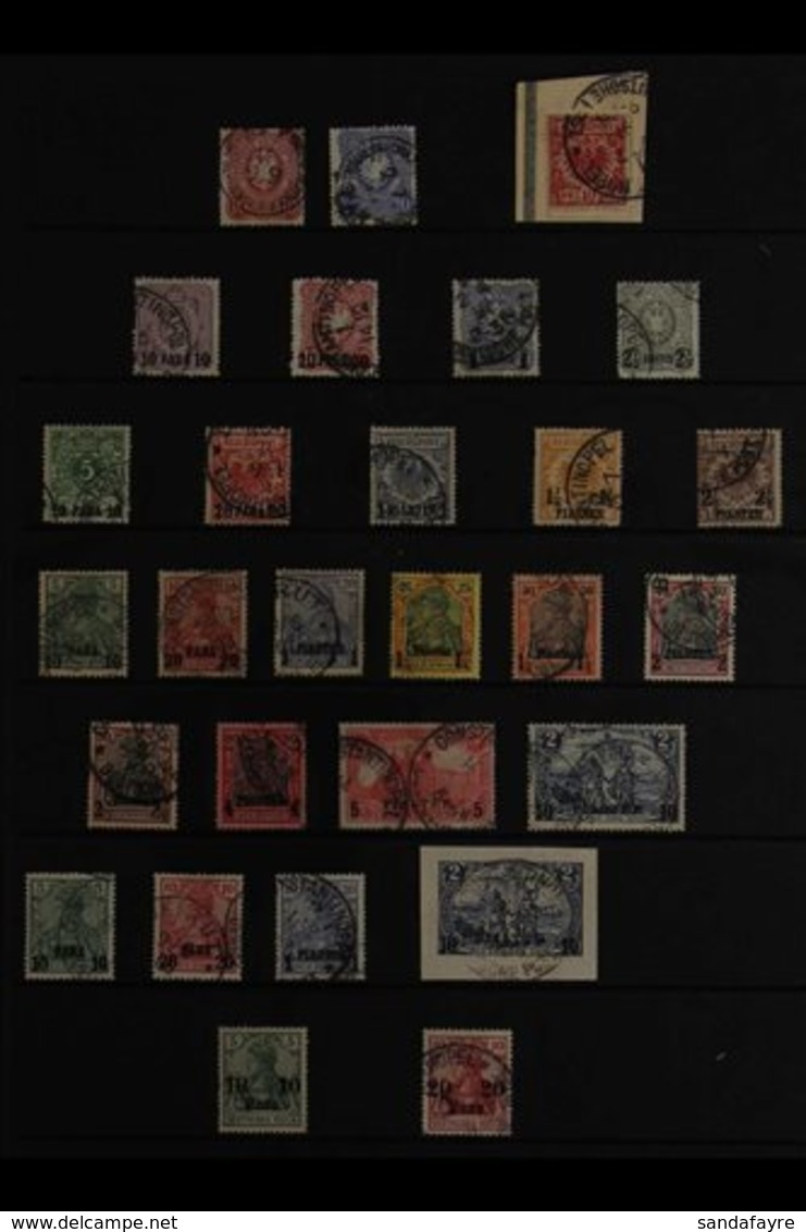 POST OFFICES IN TURKEY 1880-1908 FINE USED COLLECTION Presented On Stock Pages That Includes 1880 Imperial Eagle 10pf &  - Autres & Non Classés