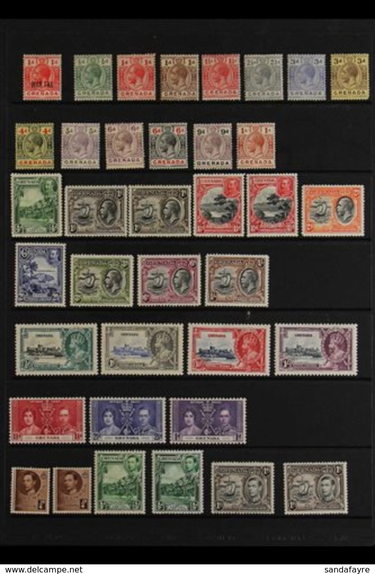 1916-1951 FINE MINT COLLECTION Presented On A Pair Of Stock Pages & Includes 1921-31 Script Wmk Range With Most Values T - Grenada (...-1974)