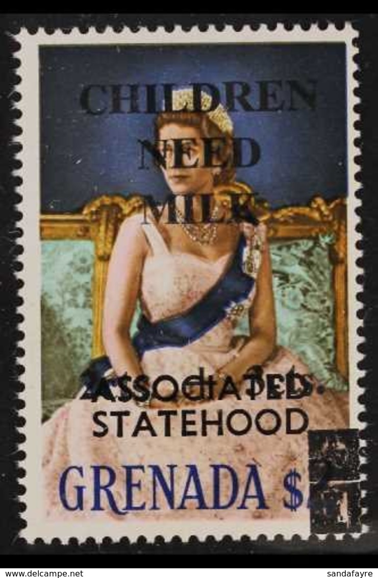 1968 2c + 3c On $2 Multicoloured "Associated Statehood" Overprinted, SG 299a, Never Hinged Mint For More Images, Please  - Grenada (...-1974)