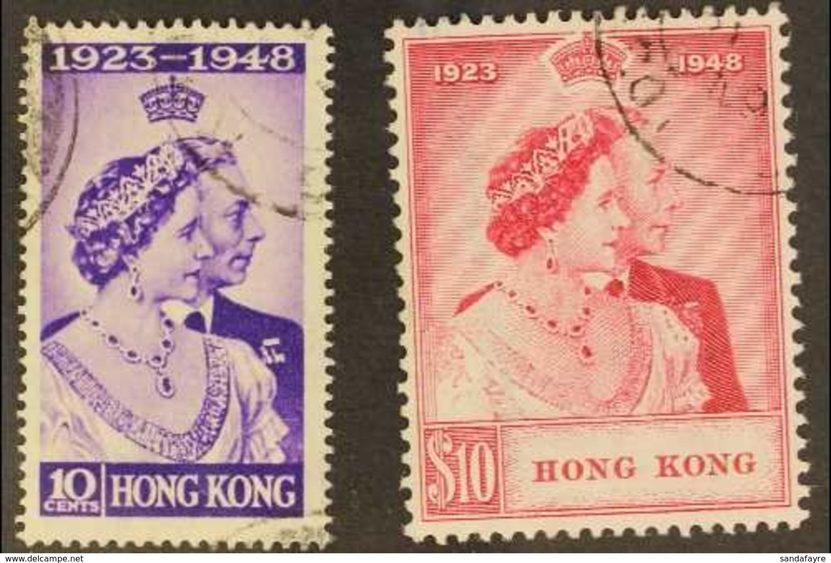 1948 Silver Wedding Set, SG 171/72, Very Fine Used. (2 Stamps) For More Images, Please Visit Http://www.sandafayre.com/i - Otros & Sin Clasificación