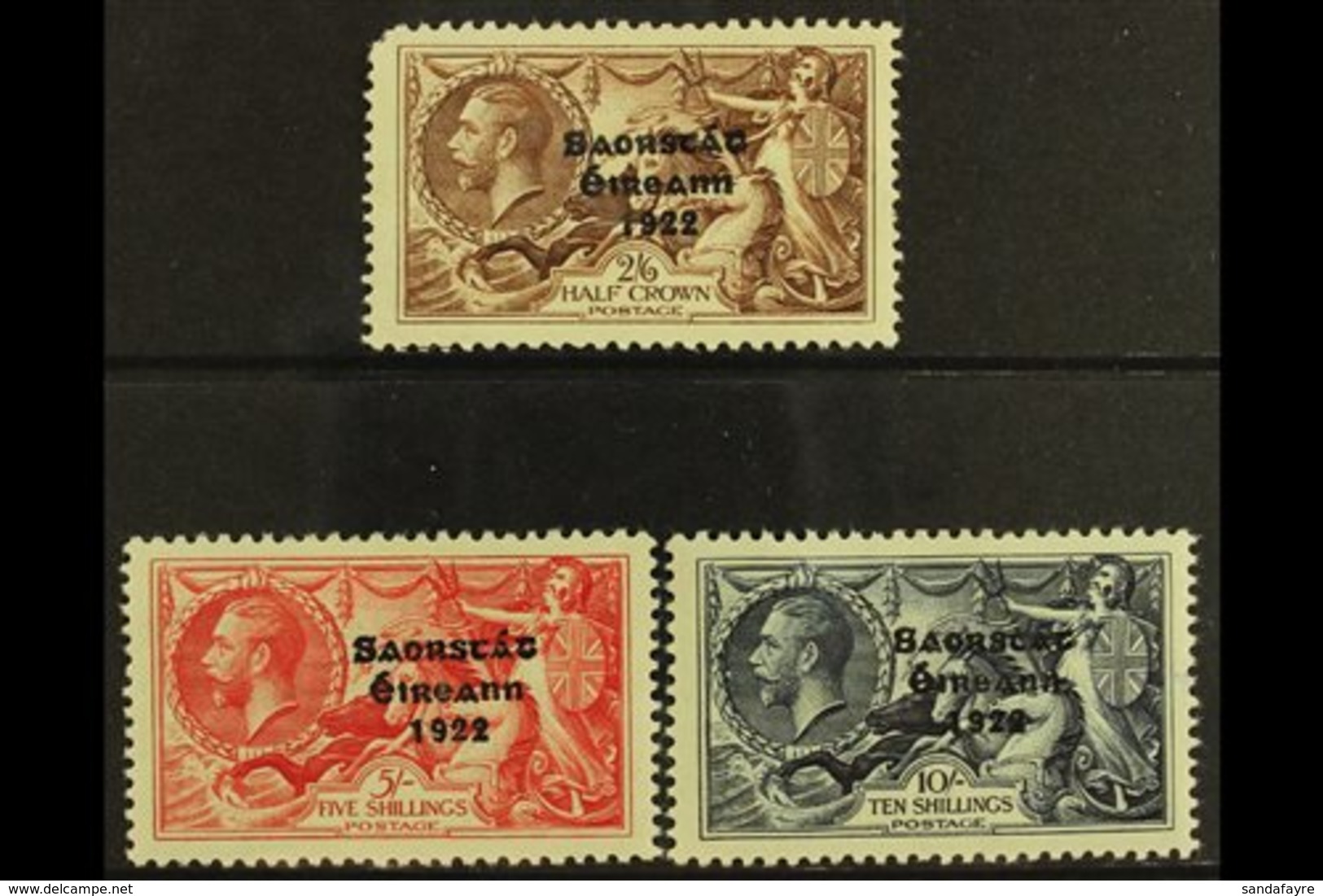 1935 SEAHORSES Re-engraved Set, SG 99/101, Fresh Mint, The 2s6d With A Rounded Corner Perf., Otherwise Fine. (3) For Mor - Otros & Sin Clasificación