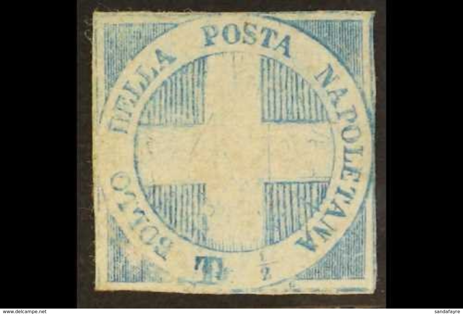 NAPLES 1860 ½t Blue, "Cross Of Savoy", Sass 16, Small Faults And Without Gum, But A Reasonable Unused Copy Of This Rarit - Non Classés