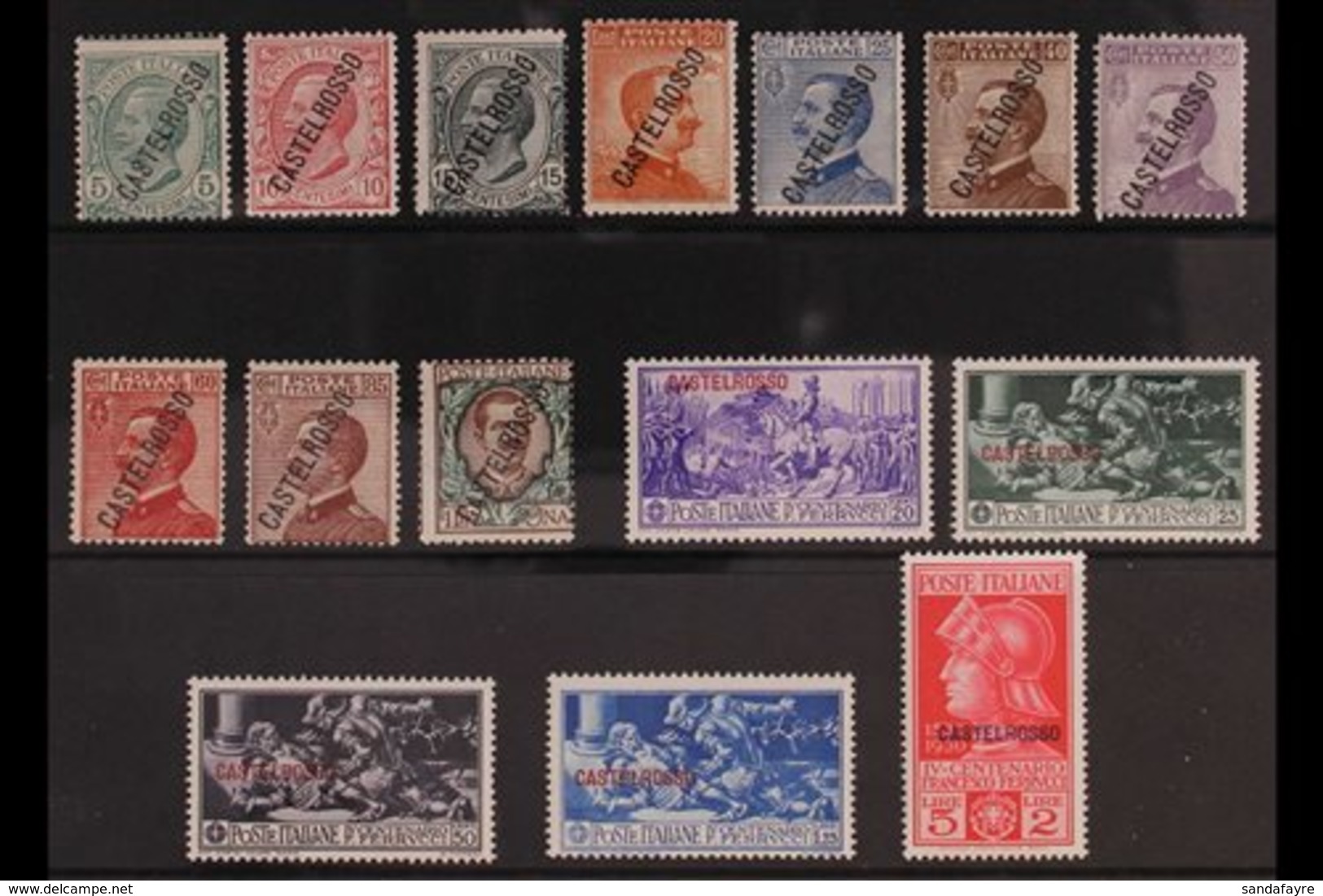 CASTELROSSO 1922-30 Fine Mint Collection, Includes 1922 Horizontal Opts Set Of Nine (all Except The 5c Are Never Hinged) - Otros & Sin Clasificación