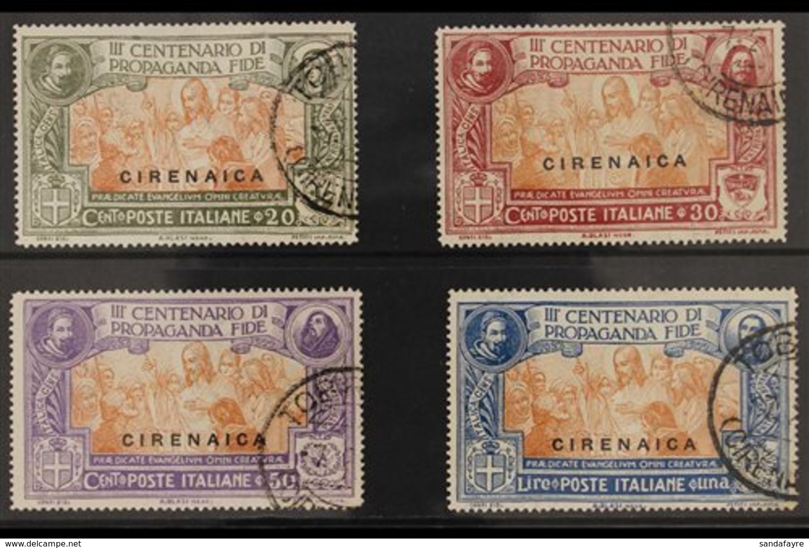 CYRENAICA 1923 "Propaganda Fide" Complete Set (Sass. S. 1, SG 1/4), Very Fine Used. (4 Stamps) For More Images, Please V - Andere & Zonder Classificatie