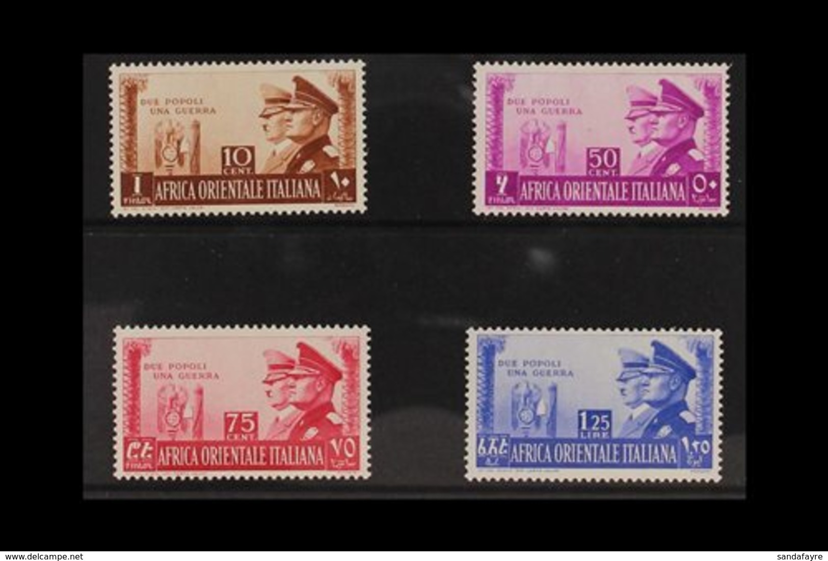 ITALIAN EAST AFRICA 1941 German-Italian Friendship Complete Unissued Set, Sassone 41/44, Superb Mint, Lovely Fresh Colou - Sonstige & Ohne Zuordnung