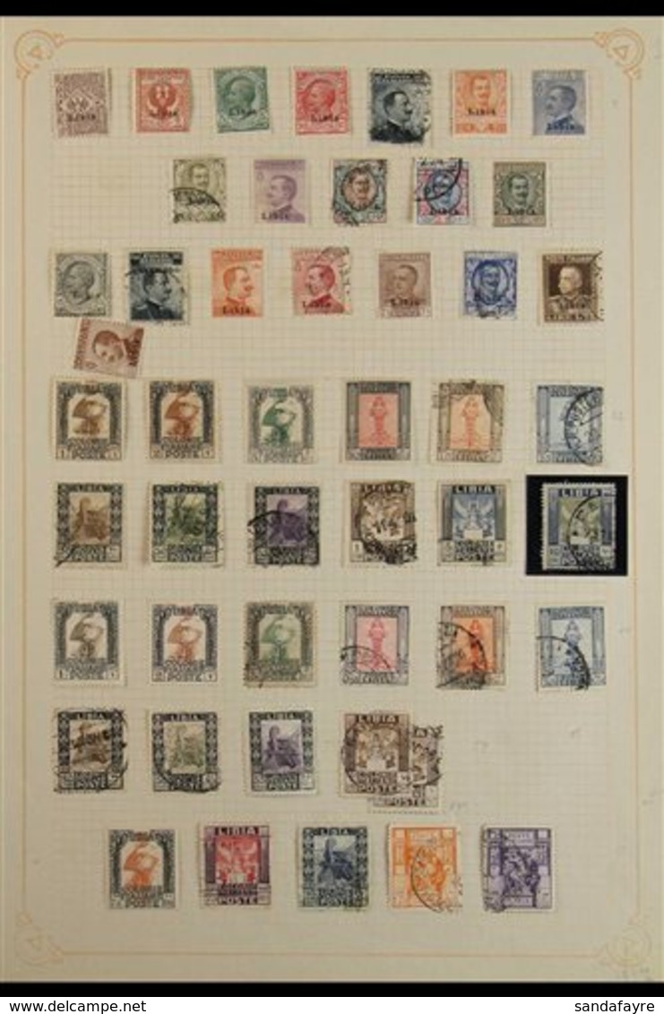 LIBYA 1912 - 1941 Extensive Mint And Used Collection On Pages With 1912 Overprint Values To 10L Incl 5L Fine Used, 1915  - Otros & Sin Clasificación