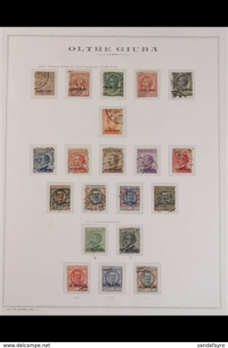 OLTRE GIUBA (JUBALAND) 1925-1926 FINE USED COLLECTION On Hingeless Pages, All Different, Complete For The Basic Postage  - Autres & Non Classés