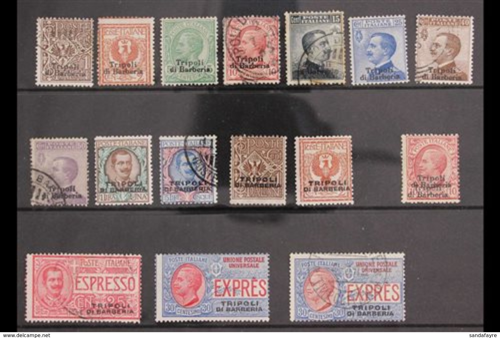 TRIPOLI DI BARBERIA Mint And Used Collection With 1909 Overprints To 5L Incl 5c Green Mint, 1l Mint And 5L Fine Used, 19 - Andere & Zonder Classificatie