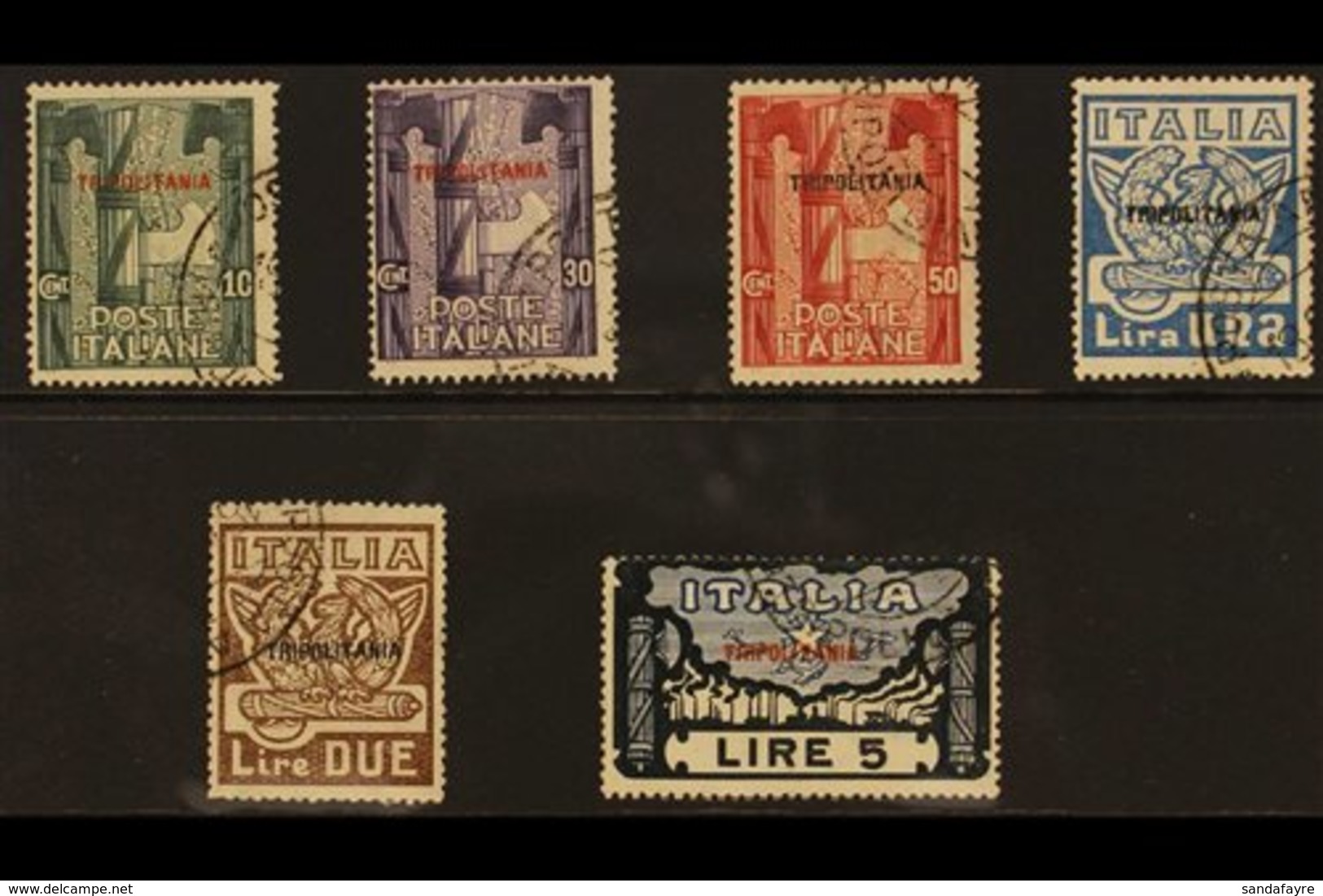 TRIPOLITANIA 1923 Fascist March On Rome Complete Set (Sass S. 2, SG 5/10) Fine Cds Used. (6 Stamps) For More Images, Ple - Other & Unclassified